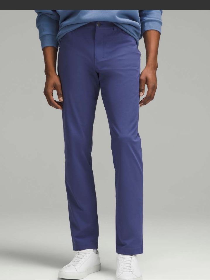 Lululemon Abc Classic-Fit 5 Pocket Pant Warpstreme Gatsby Blue Size 33